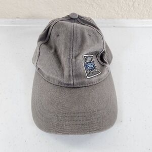 Built Ford Tough Logo Gray Adjustable Hat Vintage Dad Mom Workwear